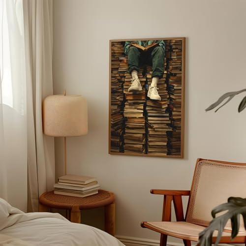 KAQNMY Black People Poster Vintage Books Artwork Print 16x24 Inch Unframed - Image 5