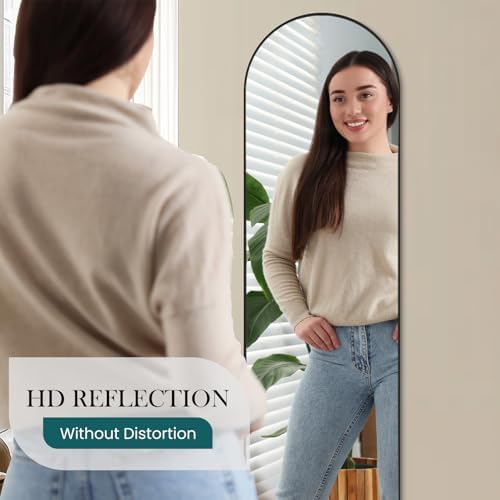 Arched Full Length Floor Mirror, 15.75"x59" Body Wall Mirror Stand - Image 4