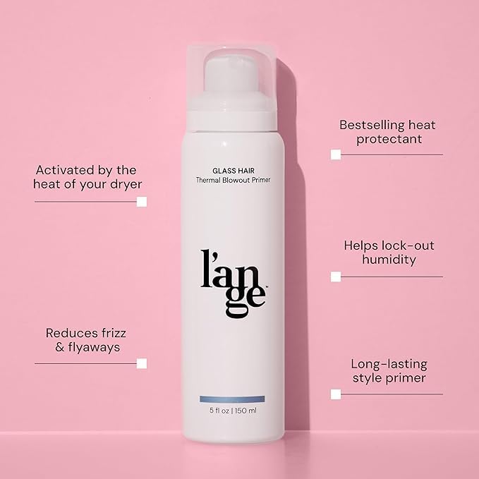 L'ANGE HAIR Glass Hair Thermal Blowout Primer | Heat Protectant Spray for Frizz Control & Shine | Blow Dry Support Styling Mist | For All Hair Types | 5 fl oz