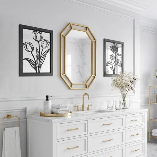 2 Set Farmhouse Mirrors for Wall Decor Living Room Bedroom Bathroom Entryway - Image 7