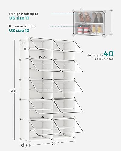 SONGMICS Shoe Rack, 10-Tier - Image 3