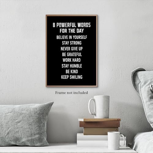 8 Powerful Words For The Day Motivational Canvas Wall Art, Positive Affirmation - Image 4