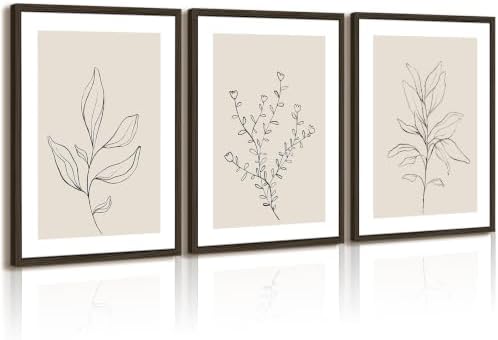 Botanical Wall Art Decor Neutral Wall Decor Boho Beige Canvas Wall Art by Unknown