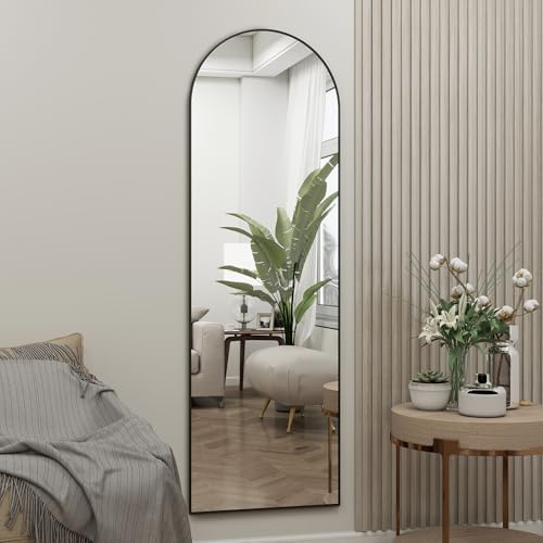 48"x 14" Arched Full Length Door Mirror, Full Body Mirror - Image 3