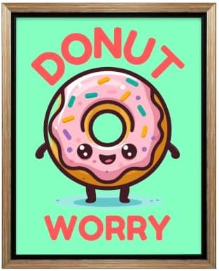 InkFlow Posters Donut Worry Canvas Poster by InkFlowPosters