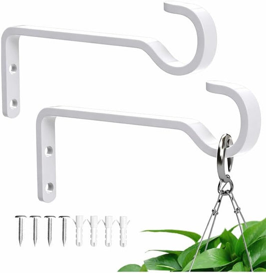 6 Inch Plant Hooks for Wall, Plant Hangers Outdoor/Indoor, 2 Pack by saffruff