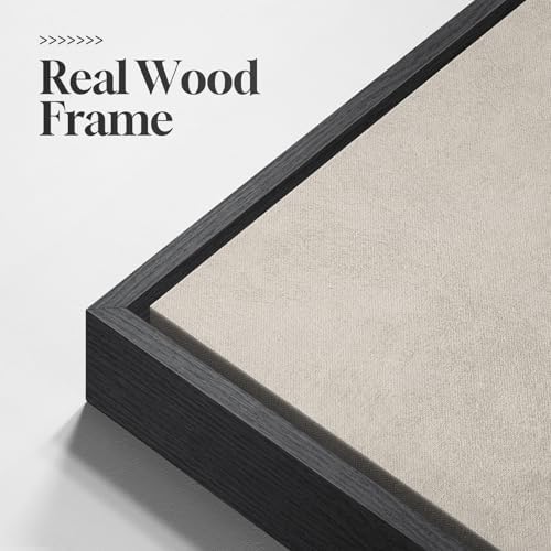 Large Framed Modern Taupe Abstract Wall Art - Image 5