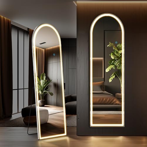 Sweetcrispy Arched LED Full Length Floor Mirror by Sweetcrispy