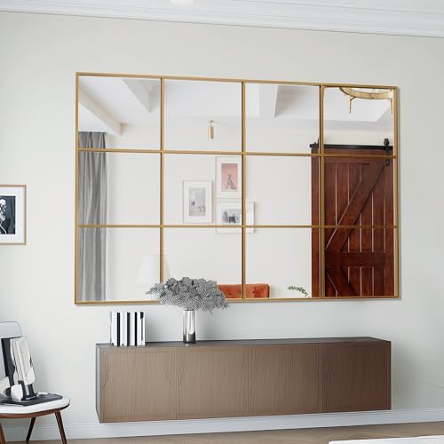 Antok Wall Mirror, Metal Framed Wall Mounted Mirror, Hanging or Leaning by AntokMirror