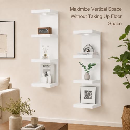 4 Tier Floating Wall Shelf - Image 3