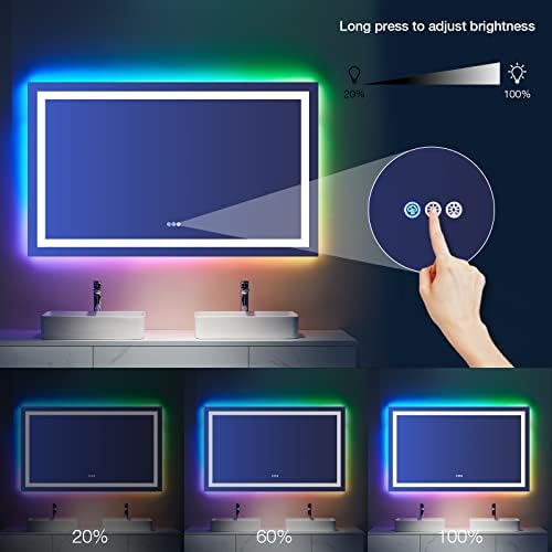 LOAAO 40"X36" RGB LED Bathroom Mirror - Image 6