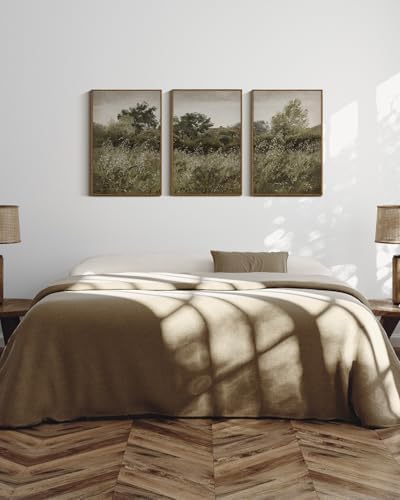 InSimSea Oversized Vintage Landscape Art, Grassland Picture - Image 2