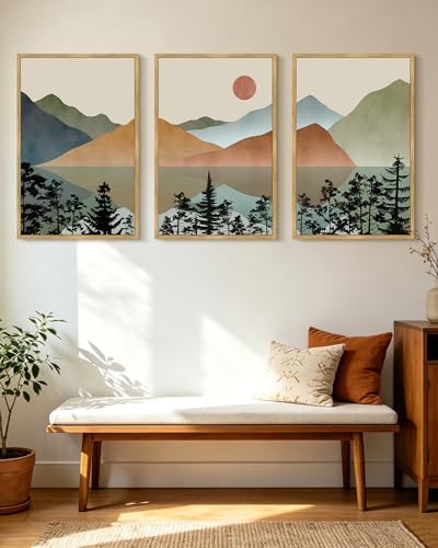 KUVIOKE Landscape Mountain Wall Art 24x36in - Image 4