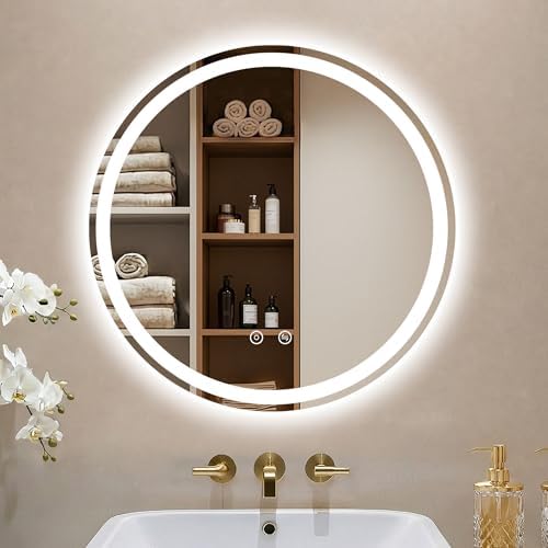 20 Inch Round LED Bathroom Mirror by LawadaMirror