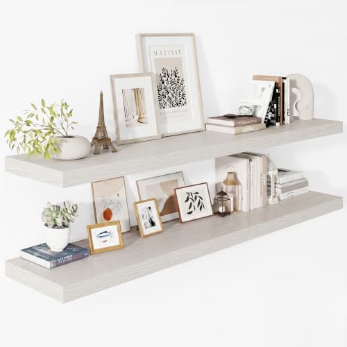 Vivelove Deep Floating Shelves 55x12” Set of 2 by VIVELOVE