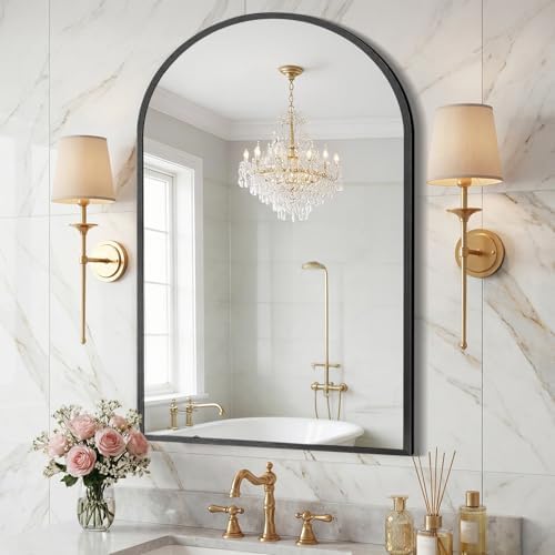 Sweetcrispy 24"x36" Arched Bathroom Mirror, Bathroom Mirrors by Sweetcrispy