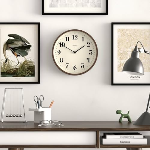 NEWGATE® Number Four Theatre wall Clock | Modern Round Clock | 12" | Faux Dark - Image 2