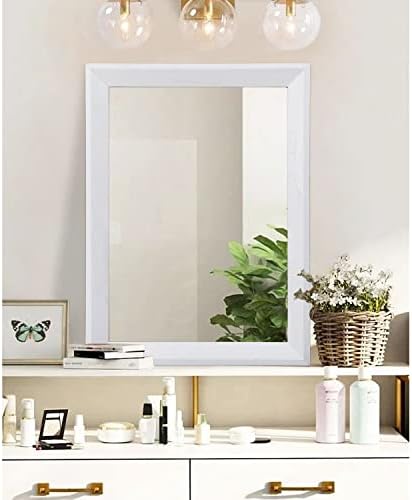 AAZZKANG Rectangular Wall Mirror Decorative Wood Framed Mirrors Large 26"x18" - Image 4