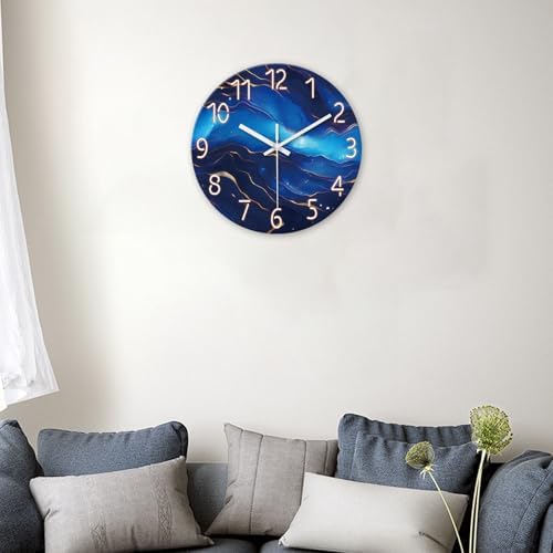 Glass Wall Clocks Battery Operated 12 Inch - Image 2