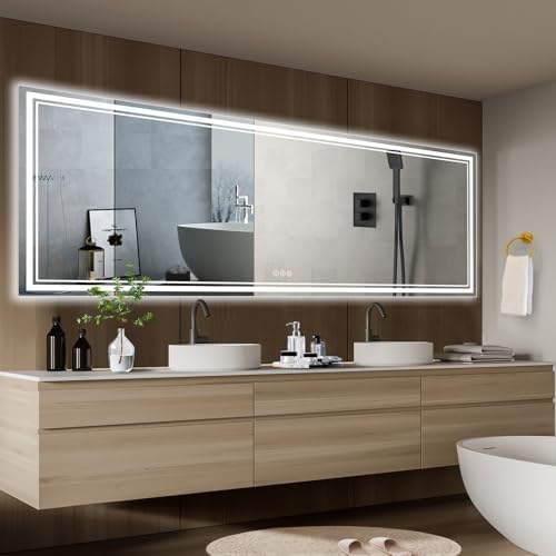 Ratsamee 110"x40" LED Bathroom Mirror by RATSAMEE
