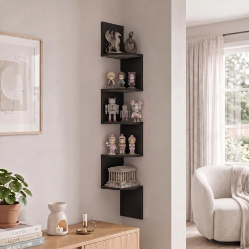Furinno Rossi 5-Tier Corner Floating Book Shelves - Image 4