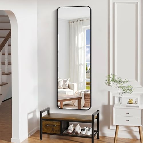 DESBING 60" x 20"Bathroom Mirror, Matte Black Wall Mirror - Image 2