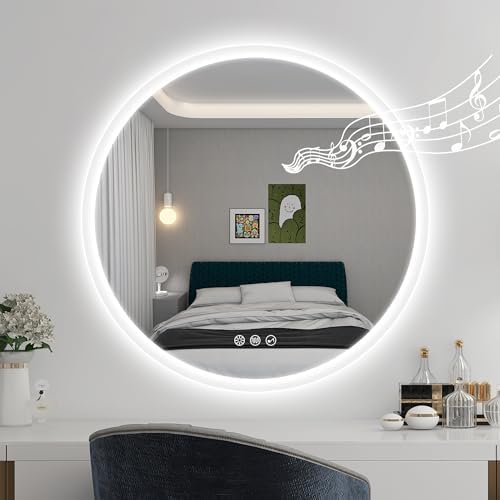 STARLEAD 24" Round LED Bathroom Mirror by STARLEAD