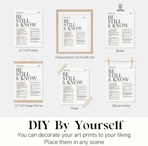 Locomiss Black and White Christian Wall Art Decor, Modern Bible Verse Prints - Image 7