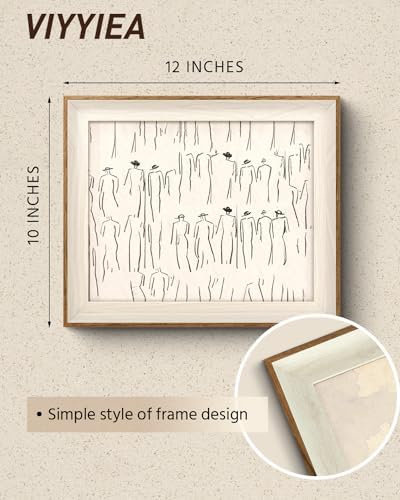 VIYYIEA Framed Modern Minimalist Sketch Wall Art - Image 2