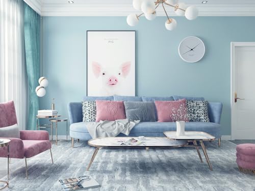 Yasinet 17.71" X 118" Blue Teal Wallpaper Teal Peel and Stick Wallpaper Solid - Image 3