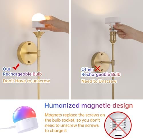 Shenmoyl Battery Operated Wall Sconce Set of 2 - Image 6