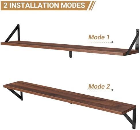 Heimlove Floating Shelves for Wall, 32 Inch Long Wood Floating Shelves Set of 3 - Image 7