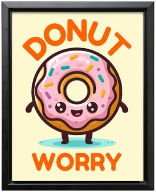 InkFlow Posters Donut Worry Canvas Poster by InkFlowPosters