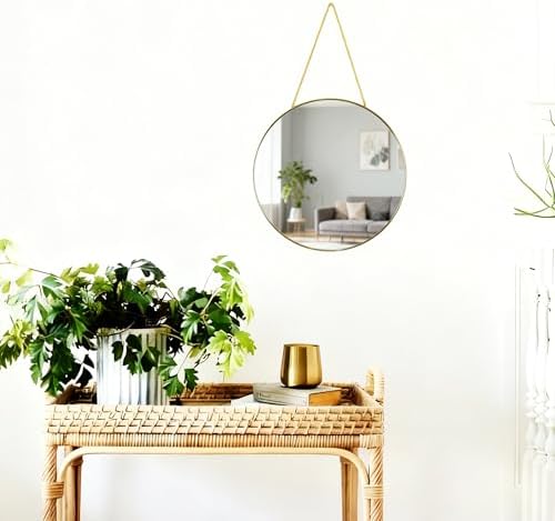 Round Wall Mirror Door Mirror PVC Plastic Frame - Image 2