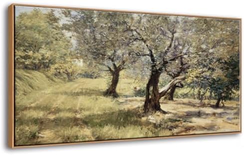 DJSYLIFE Large Framed Wall Art, Vintage Olive Grove Landscape, 20x40 Inch by DJSYLIFE