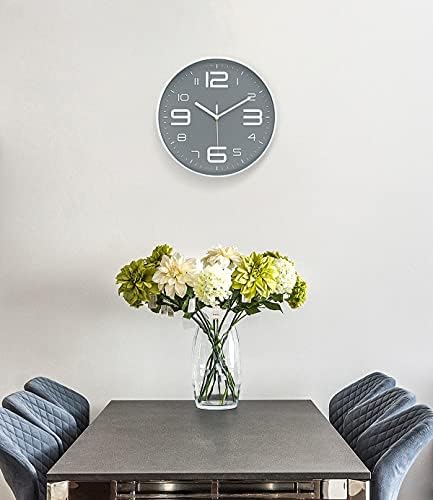 45Min 10 Inch 3D Number Dial Face Modern Wall Clock, Silent Non-Ticking Round - Image 6