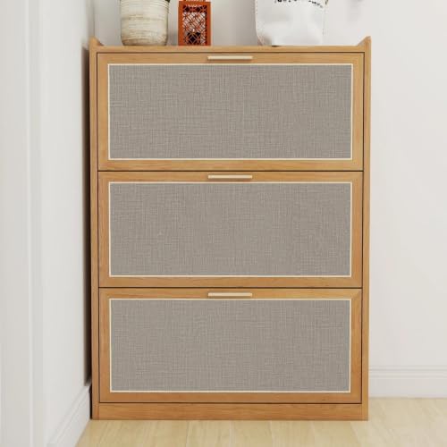 Yun-aeon Khaki Grasscloth Peel and Stick Wallpaper Texture Contact Paper - Image 7
