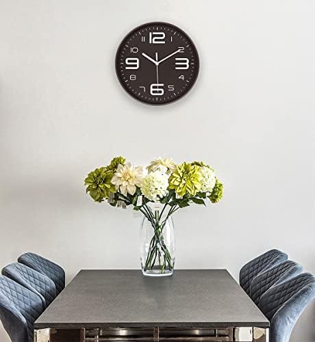 45MinST 10 Inch 3D Number Dial Face Modern Wall Clock, Silent Non-Ticking Round - Image 7