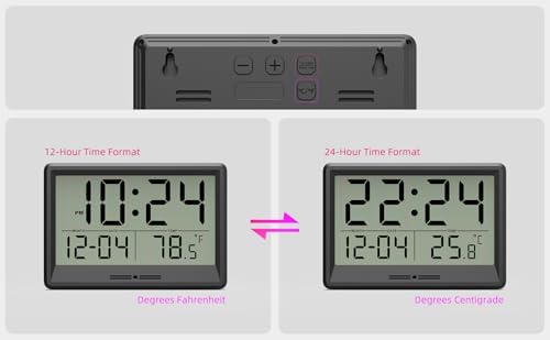 Digital Wall Clock Battery Operated, 8 Inch Small Wall Clock - Image 6
