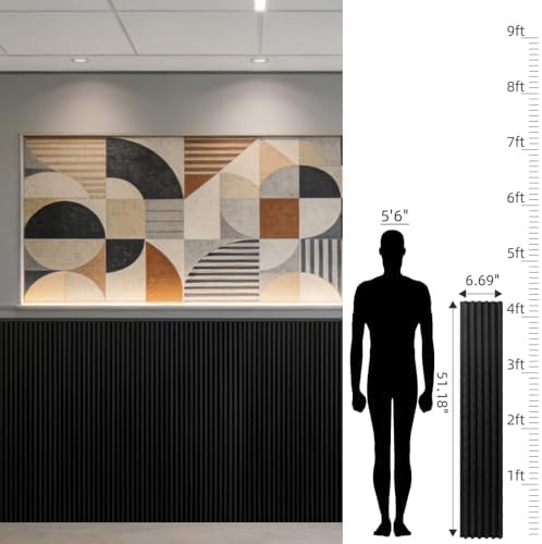 Art3dwallpanels 16 Pack Wood Slat Wall Panels 51×6.7" Black - Image 4