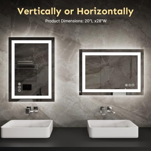 Kosmonia 28x20 Inch LED Bathroom Mirror - Image 6