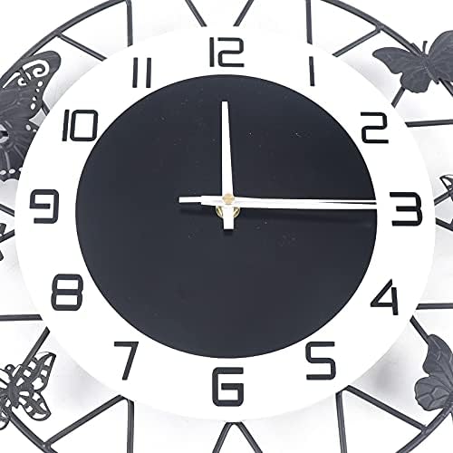 Large Wall Clock 20 Inch, Modern Pendulum Wall Clock Butterfly Art Decor Silent - Image 4
