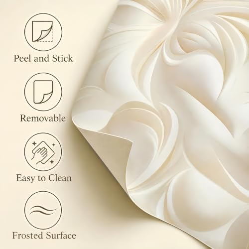 Peel and Stick Wallpaper Beige Brown Abstract Self Adhesive Removable - Image 2