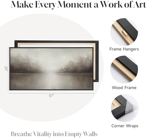 Extra Large Framed Abstract Landscape Wall Art - Image 7