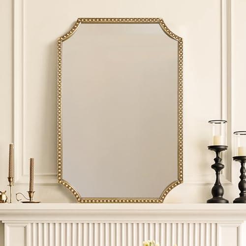 30"x40" Mirror for Wall, Full Scalloped Corners Rectangle Decorative Mirror - Image 5