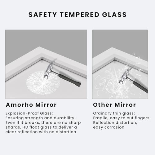 Amorho Bathroom Mirror for Wall 48x32 Inch - Image 5