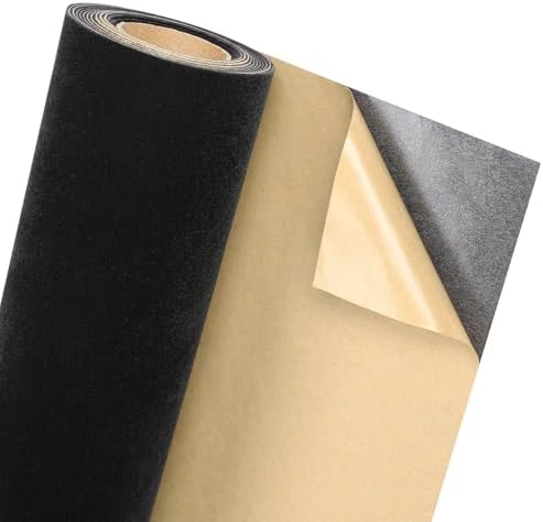 Livelynine Velvet Wallpaper 15.8x197 Black Peel and Stick Wallpaper Textured - Image 5