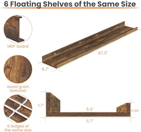 upsimples Floating Shelves for Wall Decor and Storage - Image 2