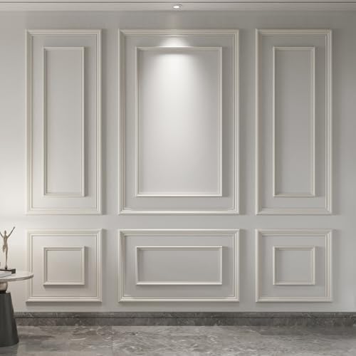 Art3d Premade Bilinear Frame Wainscoting Molding Set, 6 Separate Frame by Art3d