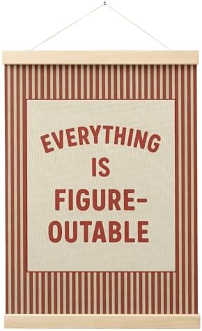 FGFK Everything Is Figureoutable Positive Affirmations Wall Art Poster Hanger by WelcometoFGFKhome